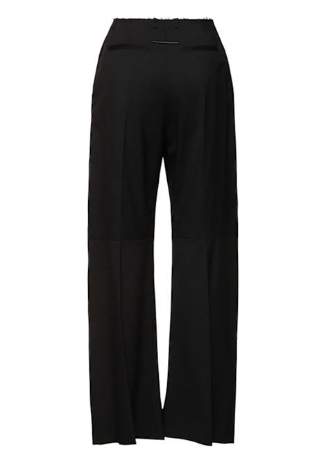 pantaloni dritti donna neri in cotone MM6 MAISON MARGIELA | S52KA0506 S25606900